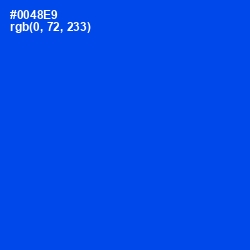 #0048E9 - Blue Ribbon Color Image