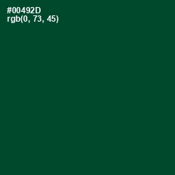 #00492D - Sherwood Green Color Image