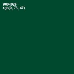 #00492F - Sherwood Green Color Image