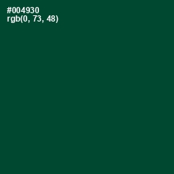 #004930 - Sherwood Green Color Image