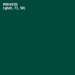 #00493B - Sherwood Green Color Image