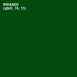 #004A0D - Dark Fern Color Image