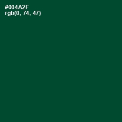 #004A2F - Sherwood Green Color Image