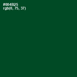 #004B25 - Kaitoke Green Color Image