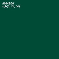 #004B36 - Sherwood Green Color Image