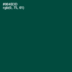 #004B3D - Sherwood Green Color Image