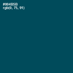 #004B5B - Teal Blue Color Image