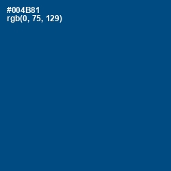 #004B81 - Congress Blue Color Image