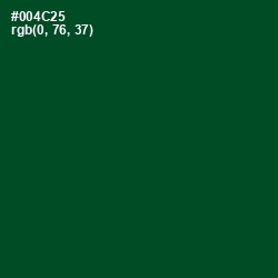 #004C25 - Kaitoke Green Color Image