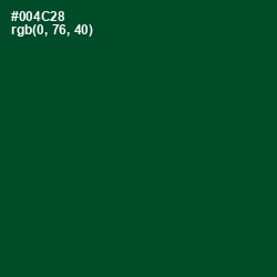 #004C28 - Kaitoke Green Color Image