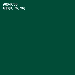 #004C36 - Sherwood Green Color Image