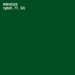 #004D20 - Kaitoke Green Color Image