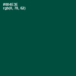 #004E3E - Sherwood Green Color Image