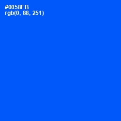 #0058FB - Blue Ribbon Color Image