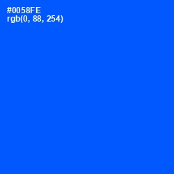 #0058FE - Blue Ribbon Color Image