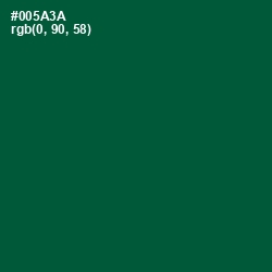 #005A3A - Sherwood Green Color Image