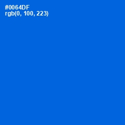 #0064DF - Science Blue Color Image