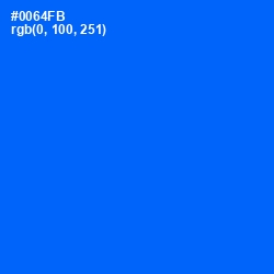 #0064FB - Blue Ribbon Color Image