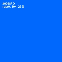 #0068FD - Blue Ribbon Color Image