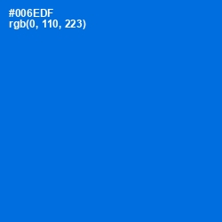 #006EDF - Science Blue Color Image