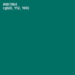 #007064 - Pine Green Color Image