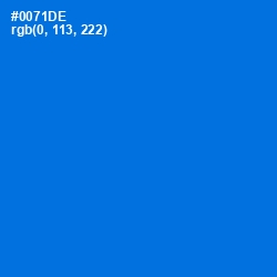 #0071DE - Science Blue Color Image