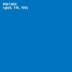 #0074BE - Deep Cerulean Color Image