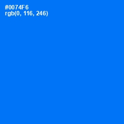 #0074F6 - Azure Radiance Color Image