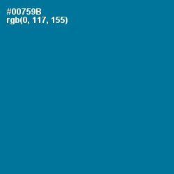 #00759B - Bahama Blue Color Image