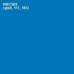 #0075B9 - Deep Cerulean Color Image