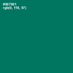 #007661 - Pine Green Color Image