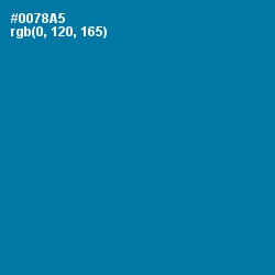 #0078A5 - Deep Cerulean Color Image