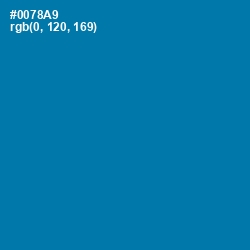 #0078A9 - Deep Cerulean Color Image