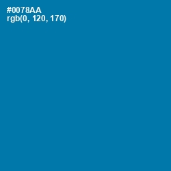 #0078AA - Deep Cerulean Color Image