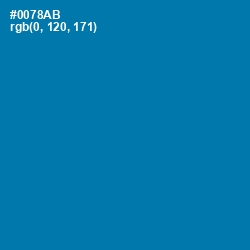 #0078AB - Deep Cerulean Color Image