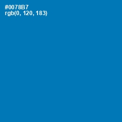 #0078B7 - Deep Cerulean Color Image