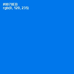 #0078EB - Azure Radiance Color Image