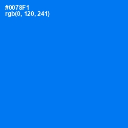 #0078F1 - Azure Radiance Color Image