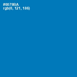 #0079BA - Deep Cerulean Color Image