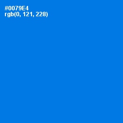 #0079E4 - Azure Radiance Color Image