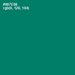 #007E68 - Pine Green Color Image