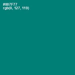 #007F77 - Surfie Green Color Image