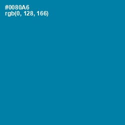 #0080A6 - Bondi Blue Color Image