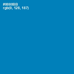 #0080BB - Bondi Blue Color Image