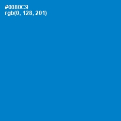 #0080C9 - Pacific Blue Color Image