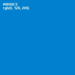 #0080CE - Pacific Blue Color Image