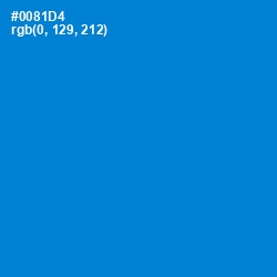 #0081D4 - Pacific Blue Color Image