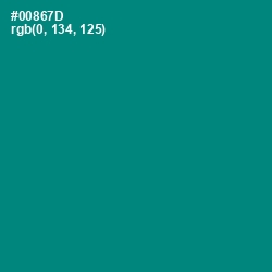 #00867D - Elf Green Color Image