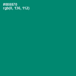 #008870 - Elf Green Color Image