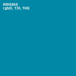 #0088A6 - Bondi Blue Color Image